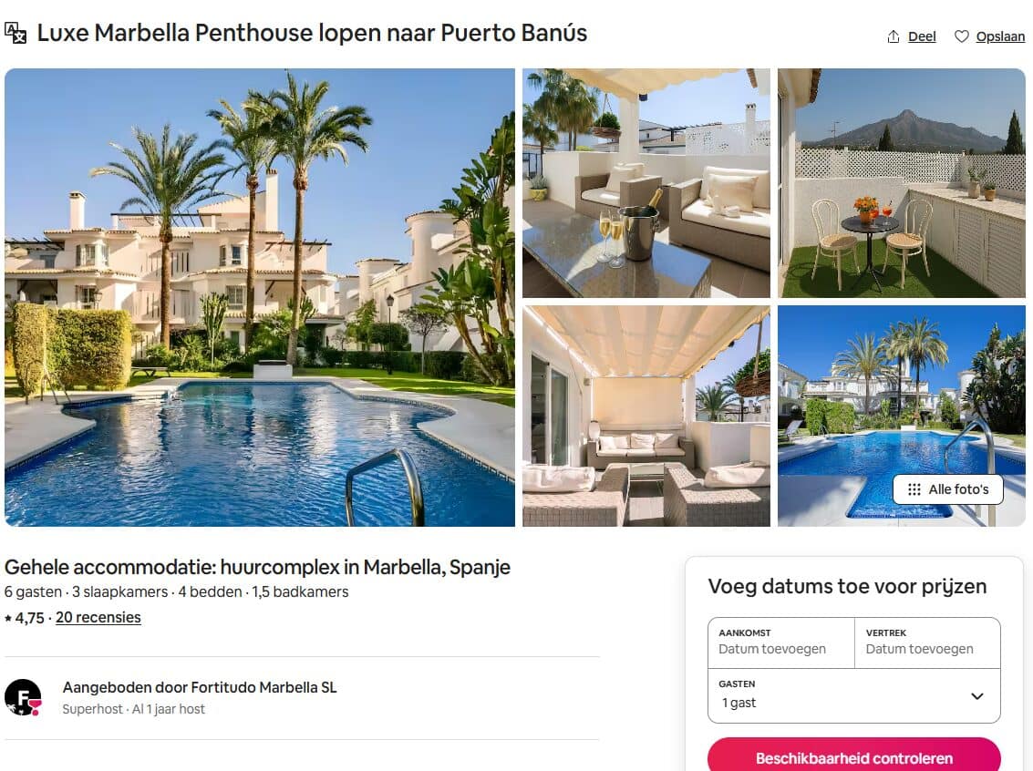 Airbnb showcase afbeelding